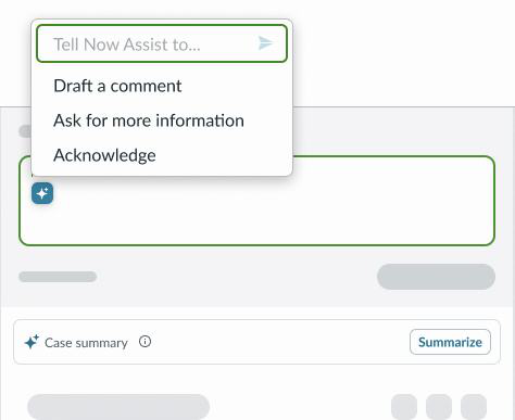 Contextual actions available directly inside a text field.